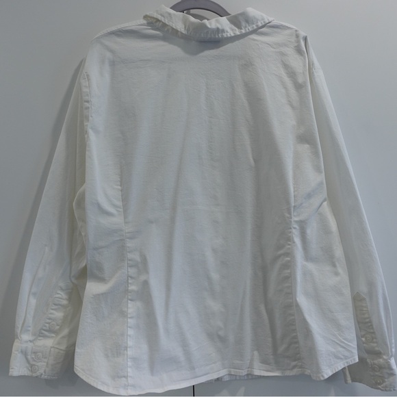 Linea Louis Dell’Olio Sz 3X White Button Front Shirt w/ Pocket Button Up - Picture 8 of 14